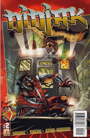 Ninjak (Vol. 2) 2 published by Acclaim with cover art by Neil Vokes