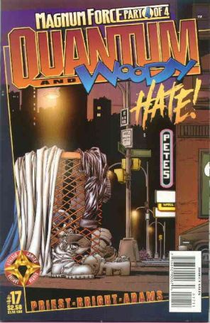 Quantum And Woody 17 published by Acclaim with cover art by Mark D. Bright