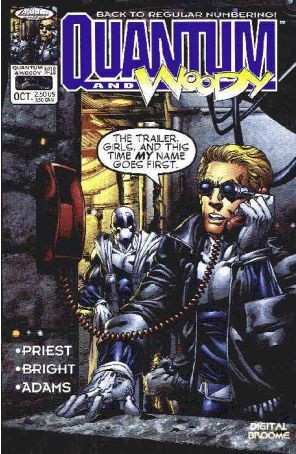 Quantum And Woody 18 published by Acclaim with cover art by Mark D. Bright