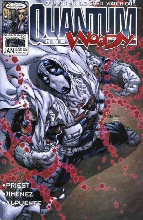 Quantum And Woody 21 published by Acclaim with cover art by Oscar Jimenez