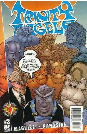 Trinity Angels 3 published by Acclaim with cover art by Kevin Maguire