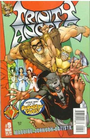 Trinity Angels 9 published by Acclaim with cover art by Kevin Maguire