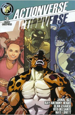 Actionverse 0 published by Action Lab with cover art by Ray-Anthony Height, Jamal Igle, and Sean Izaakse