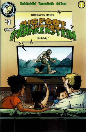 Bigfoot Frankenstein 3 published by Action Lab with cover art by Vernon Smith
