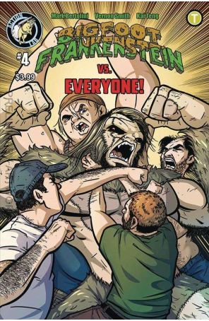 Bigfoot Frankenstein 4 published by Action Lab with cover art by Vernon Smith