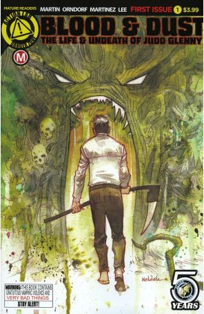 Blood And Dust 1A published by Action Lab with cover art by Brett Weldele