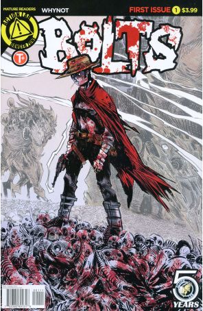 Bolts 1A published by Action Lab with cover art by James Whynot
