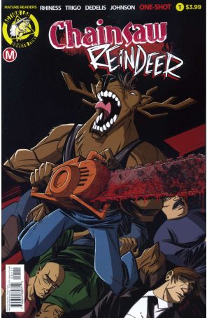 Chainsaw Reindeer 1 published by Action Lab with cover art by Carlos Trigo