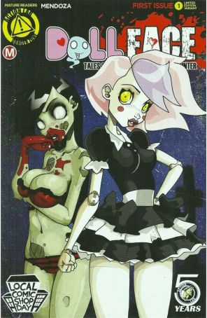 Dollface 1H published by Action Lab with cover art by Dan Mendoza