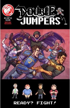 Double Jumpers 2 published by Action Lab with cover art by Bill Blankenship