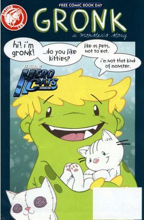 Gronk/Hero Cats FCBD 2015 published by Action Lab with cover art by Katie Cook