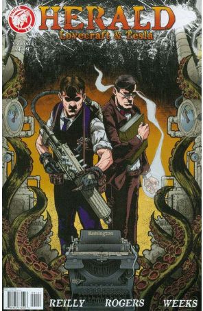 Herald: Lovecraft and Tesla 1A published by Action Lab with cover art by Colin Dyer