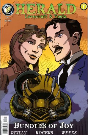 Herald: Lovecraft and Tesla 11 published by Action Lab with cover art by Tom Rogers