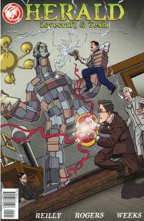 Herald: Lovecraft and Tesla 5 published by Action Lab with cover art by Tom Rogers