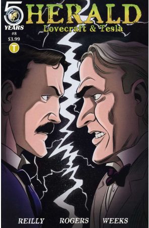 Herald: Lovecraft and Tesla 8 published by Action Lab with cover art by Tom Rogers