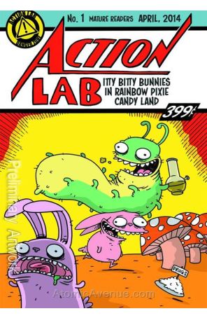 Itty Bitty Bunnies In Rainbow Pixie Candy Land 1A published by Action Lab with cover art by Dean Rankine