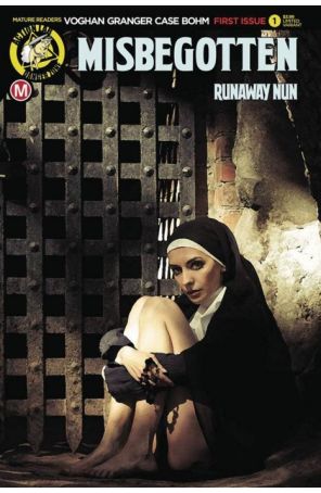 Misbegotten Runaway Nun 1C published by Action Lab with cover art by Justin Case