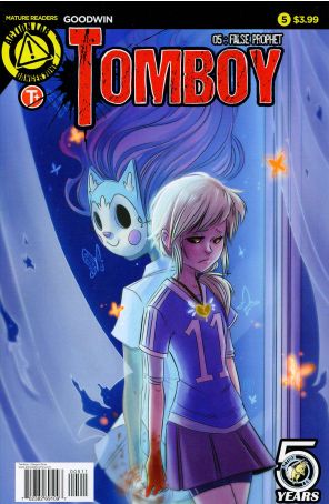 Tomboy 5A published by Action Lab with cover art by Mia Goodwin