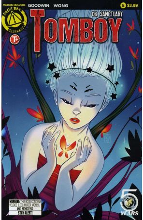 Tomboy 8A published by Action Lab with cover art by Mia Goodwin
