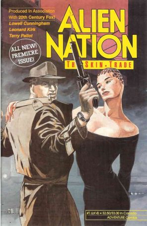 Alien Nation: The Skin Trade 1 published by Adventure with cover art by Adam Adamowicz
