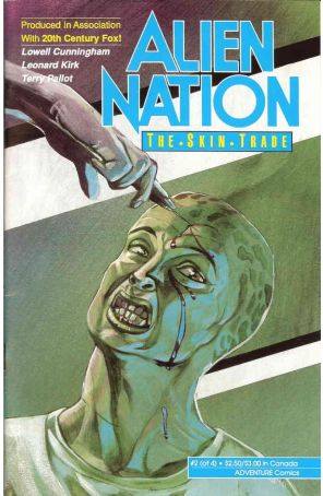 Alien Nation: The Skin Trade 2 published by Adventure with cover art by Adam Adamowicz
