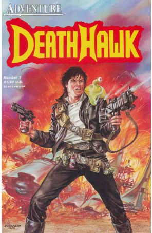 Death Hawk 1 published by Adventure with cover art by Dave Dorman