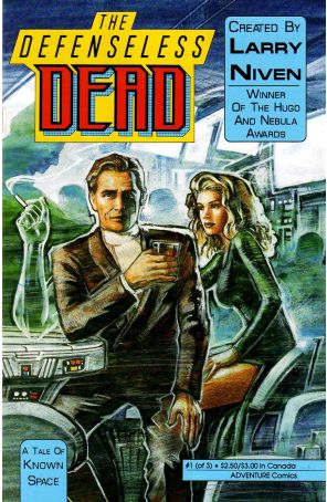 The Defenseless Dead 1 published by Adventure with cover art by Dell Barras