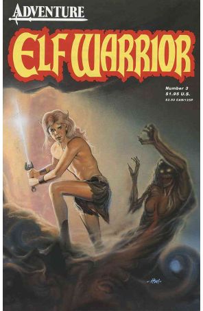 Elf Warrior 3 published by Adventure with cover art by Peter Hsu