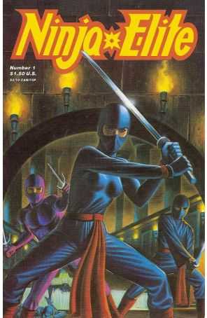 Ninja Elite 1 published by Adventure with cover art by Paul Rivoche