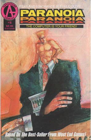 Paranoia (Adventure) 5 published by Adventure with cover art by Hector Gomez