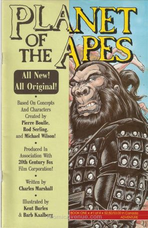 Planet of the Apes (2nd series) 1A published by Adventure with cover art by Dale Keown