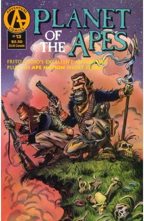 Planet of the Apes (2nd series) 13 published by Adventure with cover art by James Tucker and Tom Smith