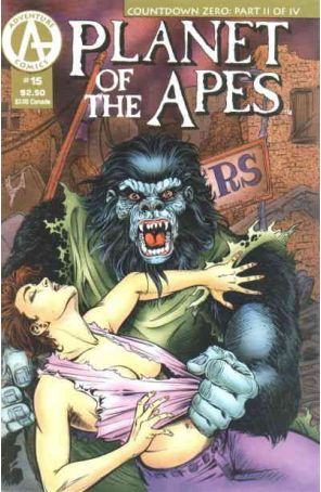 Planet of the Apes (2nd series) 15 published by Adventure with cover art by Tom Smith and Steven Butler