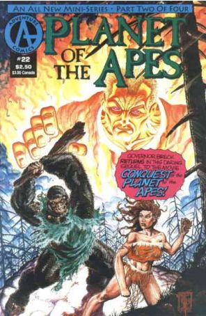 Planet of the Apes (2nd series) 22 published by Adventure with cover art by Terry Pallot