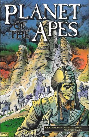 Planet of the Apes (2nd series) 4 published by Adventure with cover art by Paul Daly and Paul Mounts