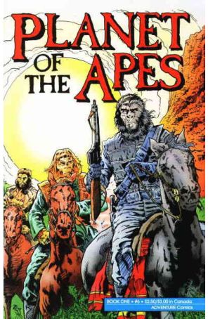 Planet of the Apes (2nd series) 6 published by Adventure with cover art by Paul Daly and Tom Smith