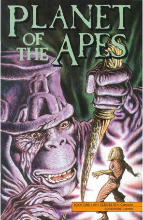 Planet of the Apes (2nd series) 9 published by Adventure with cover art by Kent Burles