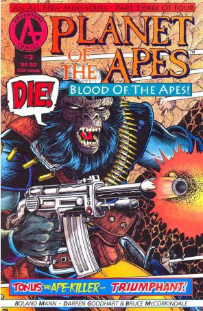 Planet of the Apes: Blood of the Apes 3 published by Adventure with cover art by Steven Butler