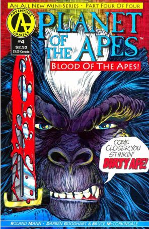 Planet of the Apes: Blood of the Apes 4 published by Adventure with cover art by Steven Butler