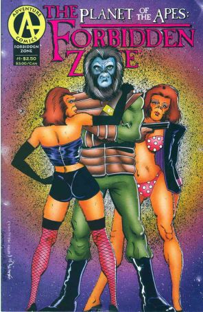 Planet of the Apes: Forbidden Zone 1 published by Adventure with cover art by Mark McKenna