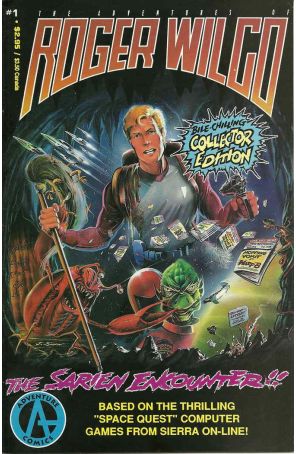 Roger Wilco 1 published by Adventure with cover art by John Shaw