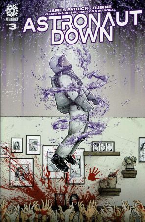 Astronaut Down 3 published by AfterShock with cover art by Rubine