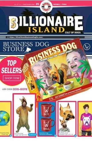 Billionaire Island: Cult of Dogs 5 published by Ahoy with cover art by Steve Pugh