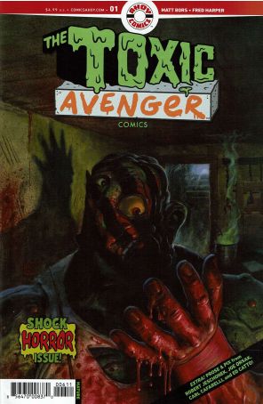 Toxic Avenger Comics 1A published by Ahoy with cover art by Fred Harper