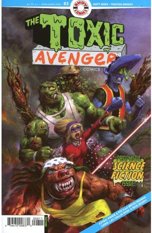 Toxic Avenger Comics 3A published by Ahoy with cover art by Fred Harper