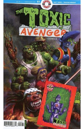 Toxic Avenger Comics 3C (with card) published by Ahoy with cover art by Fred Harper