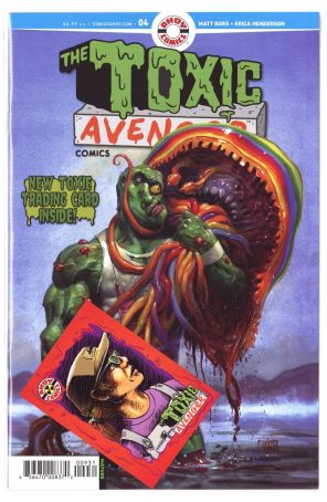 Toxic Avenger Comics 4C (with card) published by Ahoy with cover art by Fred Harper