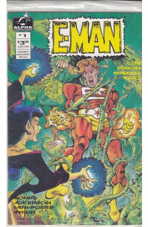 E-Man (5th Series) 1 (with poster) published by Alpha with cover art by Joe Staton