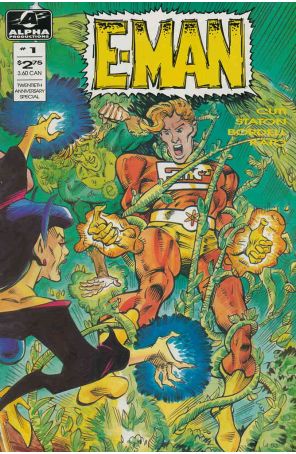 E-Man (5th Series) 1 published by Alpha with cover art by Joe Staton