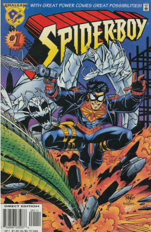 Spider-Boy 1 published by Amalgam with cover art by Mike Wieringo